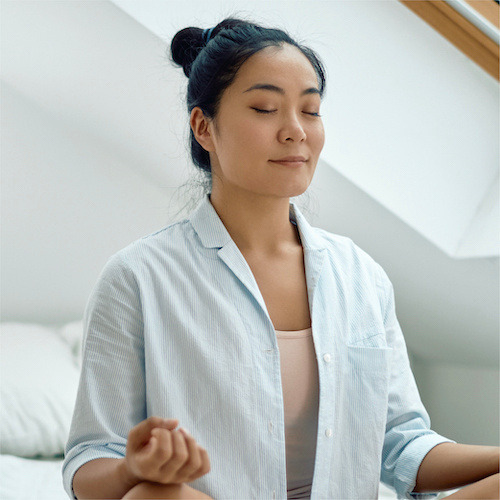 woman meditating
