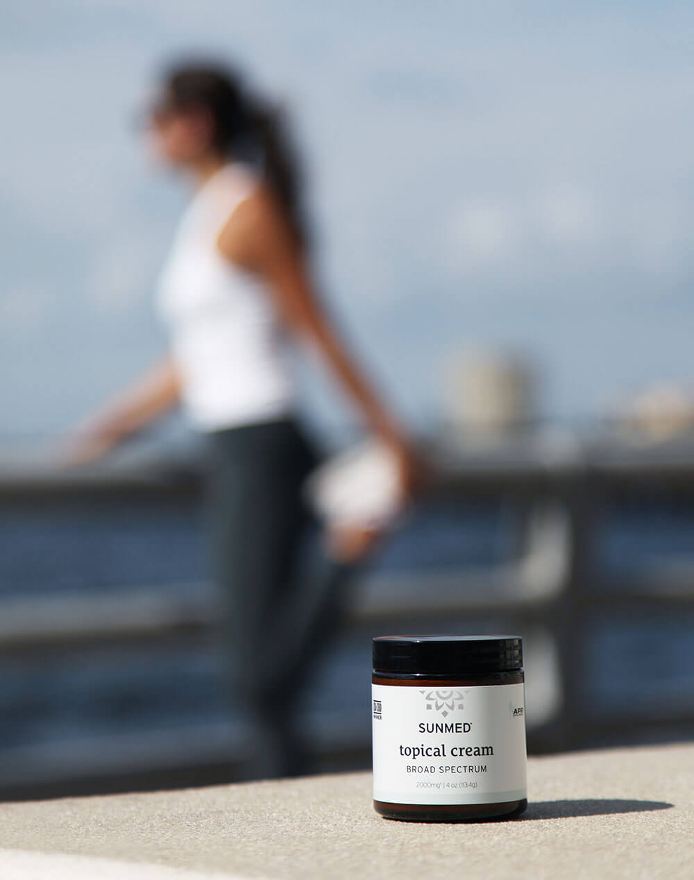 A jar of topical cream in f...