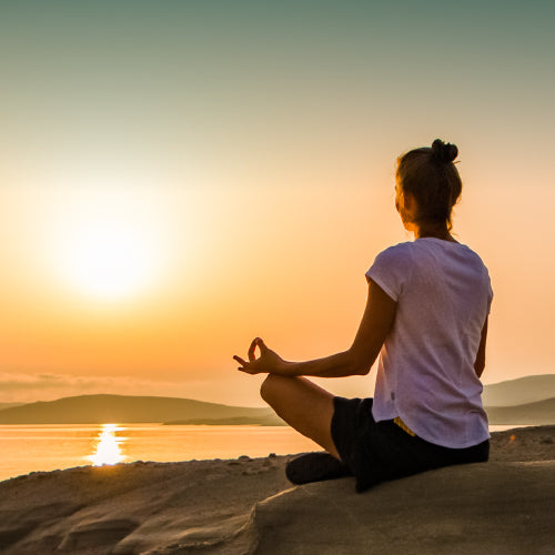 woman meditating