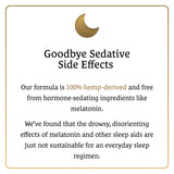 A graphic featuring a crescent moon and text highlighting Sunmed CBD’s Full Spectrum Sleep CBN Gummies Starter Pack—a hemp-derived, melatonin-free sleep aid formula.