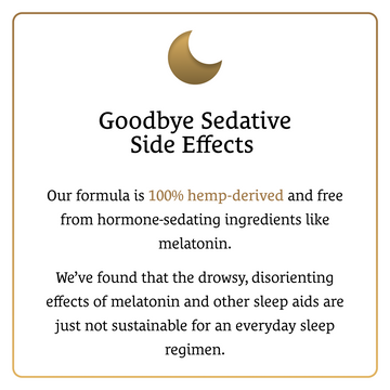 A graphic with a gold crescent moon and text about Sunmed CBD’s Full Spectrum Sleep CBN Gummies Mobile, a hemp-derived, melatonin-free sleep aid formula designed to naturally support better rest.