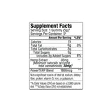 Supplement Facts label for Sunmed CBD Full Spectrum Neuro Water Soluble CBD Gummies Starter Pack, displaying calories, sugars, hemp extract with water-soluble CBD for enhanced bioavailability, PowerTERP blend, and ingredients.