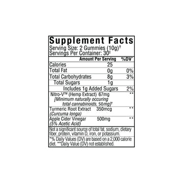 Supplement Facts label for Sunmed CBD Full Spectrum Trim Weight Loss Gummies, detailing calories, ingredients, and nutritional information; these hemp-derived gummies are expertly crafted as an appetite suppressant to support your wellness journey.