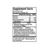 Supplement Facts label for Sunmed CBD Broad Spectrum Wellness CBD Water Soluble, including serving size, calories, hemp extract, PowerTERP™ water-soluble CBD blend, broad spectrum CBD content, and daily value information.