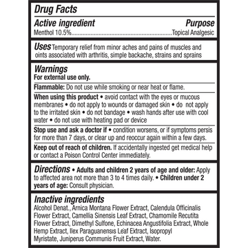 Drug facts label for Sunmed CBD Broad Spectrum CBD Menthol Spray for Pain, providing menthol pain relief with usage, warnings, directions, and a full ingredients list.