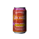 A can of Sunmed CBD Kava Seltzer - Blood Orange, containing 360mg nano kava root extract and kavalactones, shown on a white background.