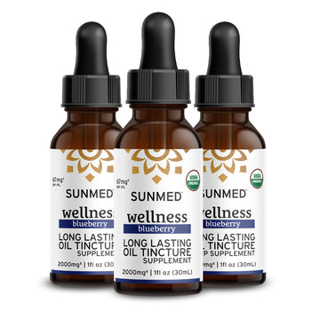 Three bottles of Sunmed CBD *30% Off* - 2000mg Full Profile Tincture 3-Pack.