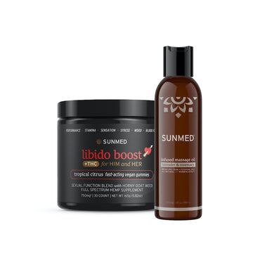 Libido Gummies THC + Massage Oil Bundle