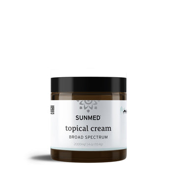 A 4 oz jar of SunMed CBD&