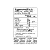 Supplement facts label for Sunmed CBD's Broad Spectrum Neuro CBD Water Soluble product showing nutritional information and a list of other ingredients.